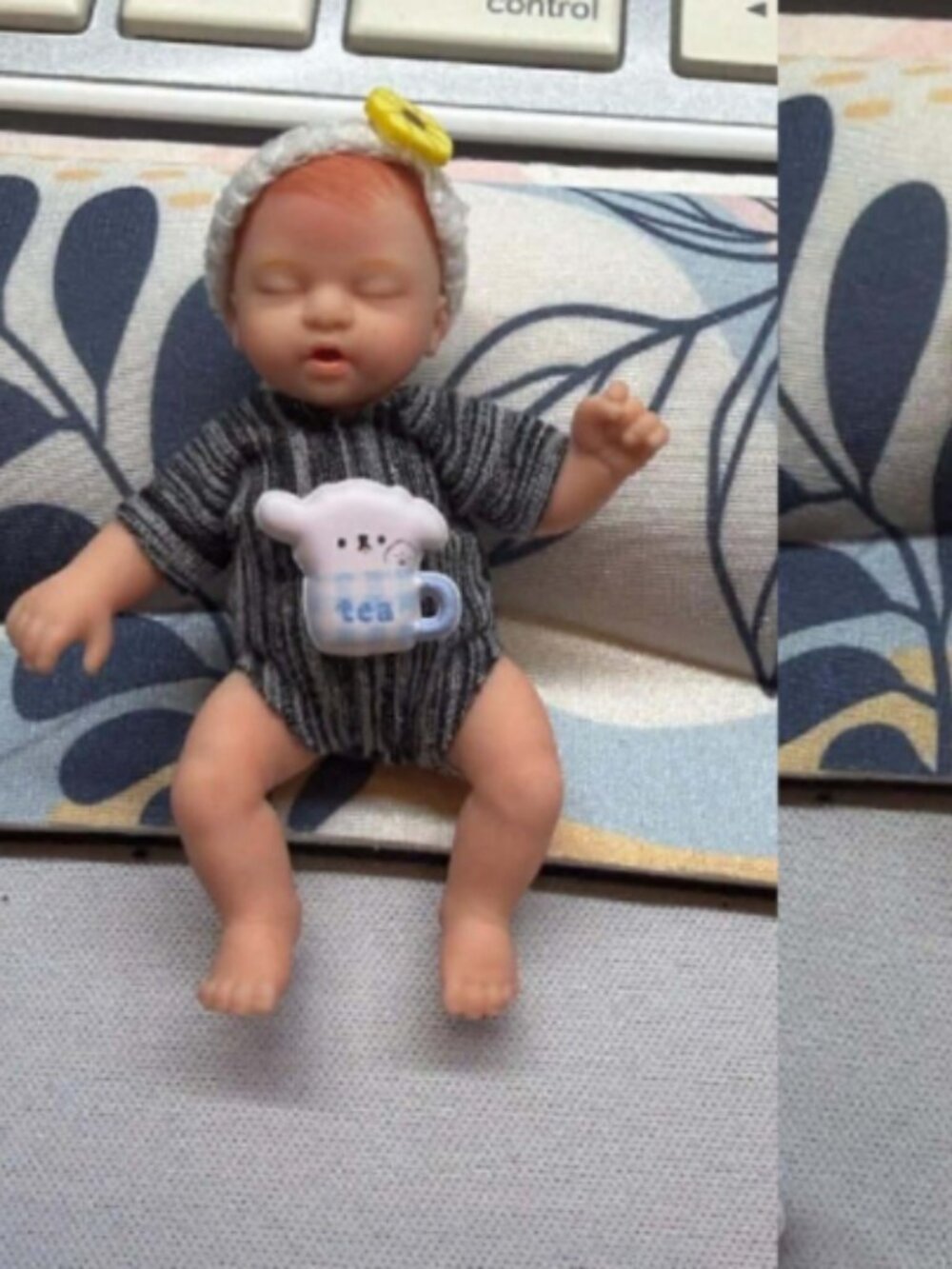 Dark Gray Bodysuit + Headband For Mini Zuru Babies Series 2